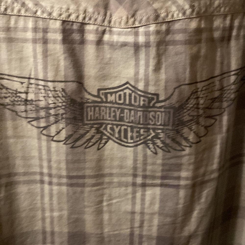 ❤️Harley Davidson short sleeve button down - size L great condition!